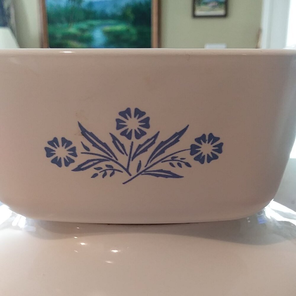 Set of 2 Corning Ware Blue Cornflower 2 3/4 cup casserole dish